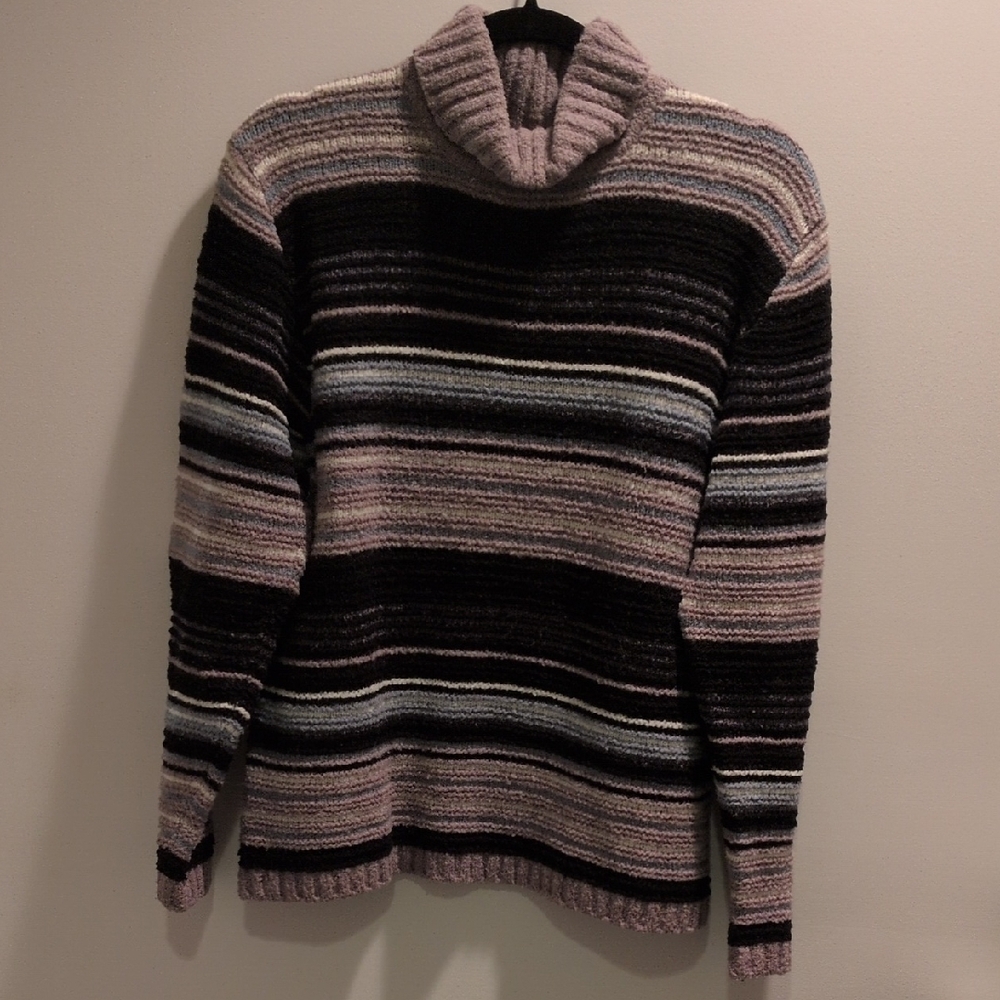 Striped Turtleneck Sweater